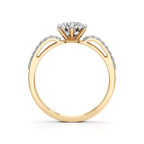 Triple Row Engagement Ring