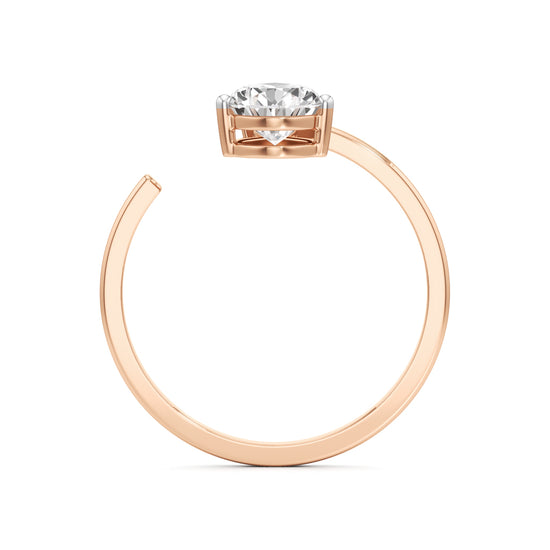 Floating Pear Diamond Wrap Ring
