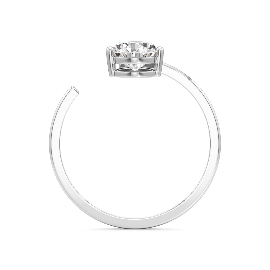 Floating Pear Diamond Wrap Ring