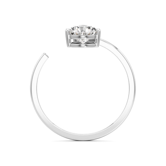 Floating Pear Diamond Wrap Ring