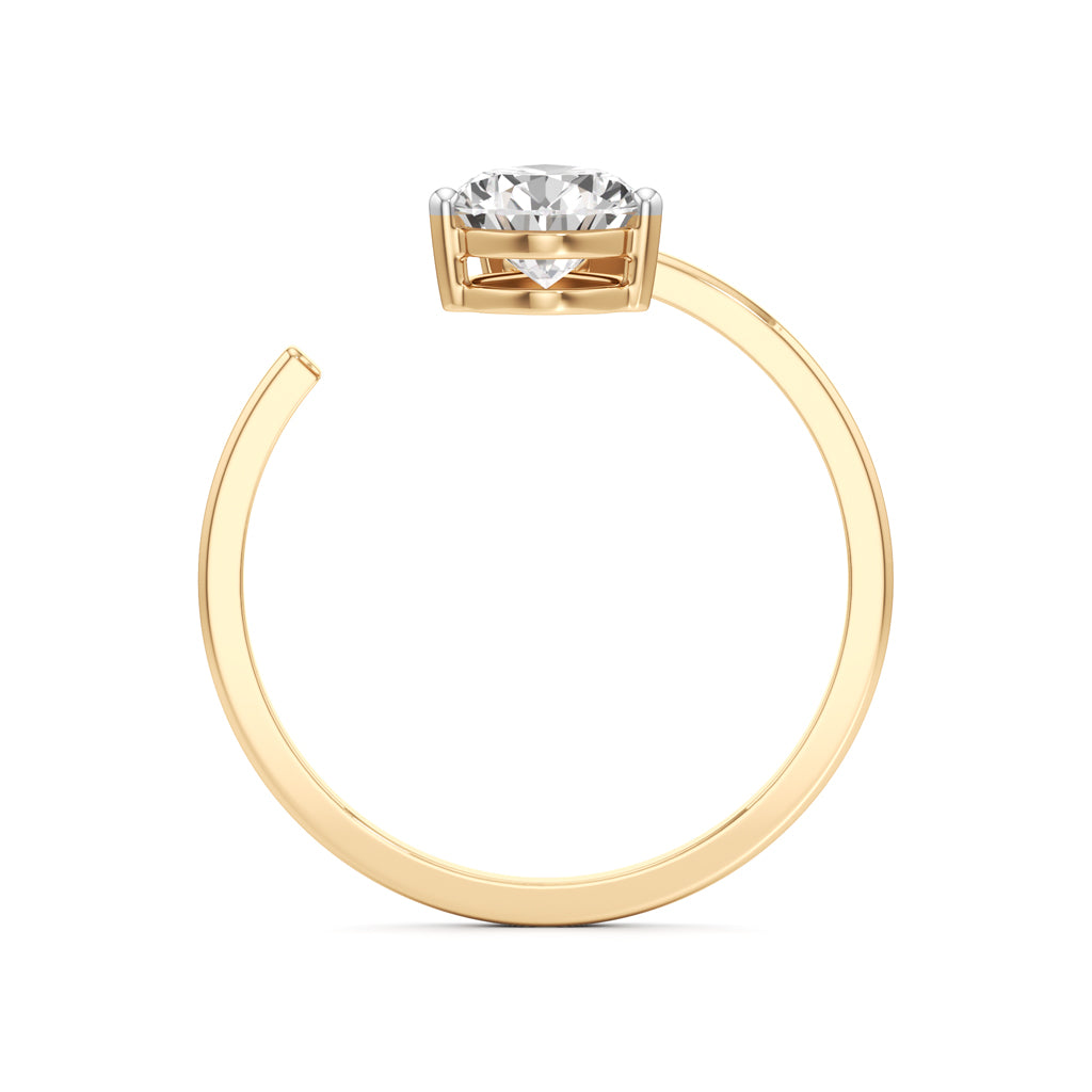 Floating Pear Diamond Wrap Ring
