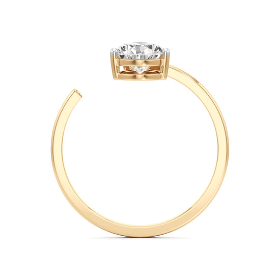 Floating Pear Diamond Wrap Ring