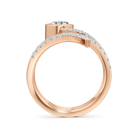 Dancing Pear Diamond Helix Ring