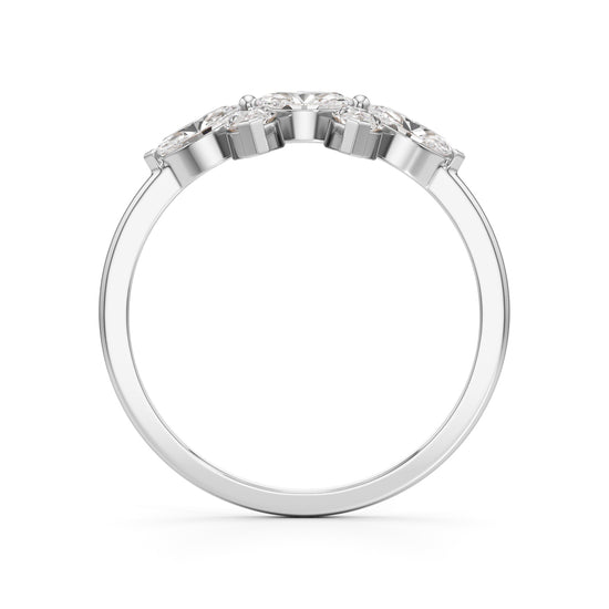 Dual Blossom Diamond Ring