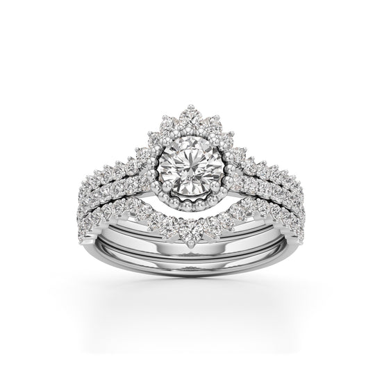 Starlight Crown Diamond Wedding Set