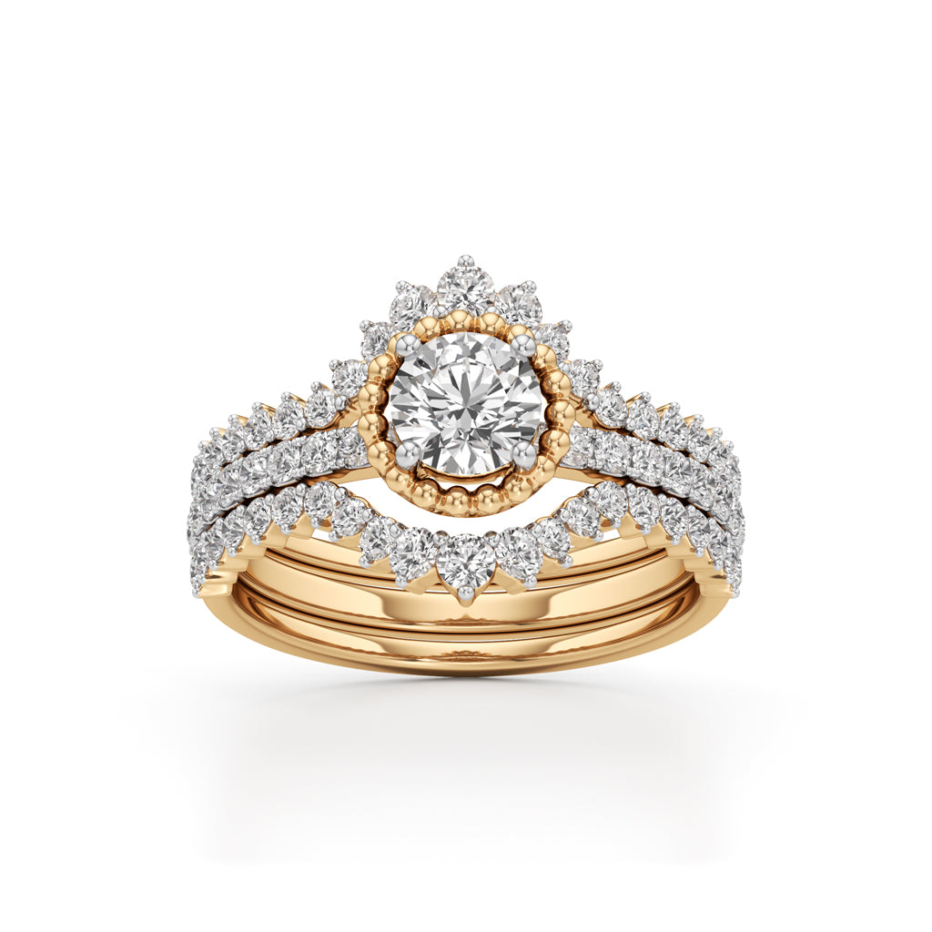 Starlight Crown Diamond Wedding Set