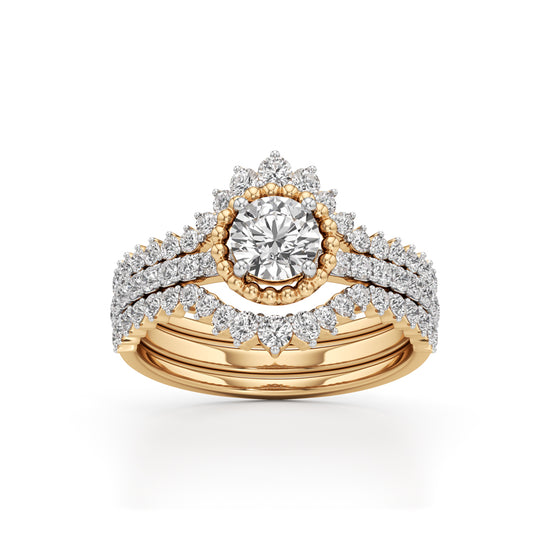 Starlight Crown Diamond Wedding Set