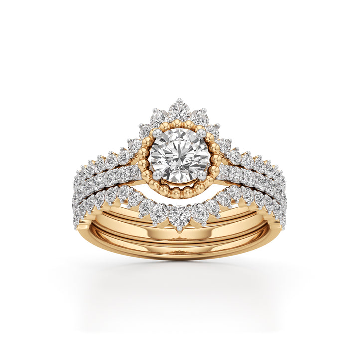 Starlight Crown Diamond Wedding Set