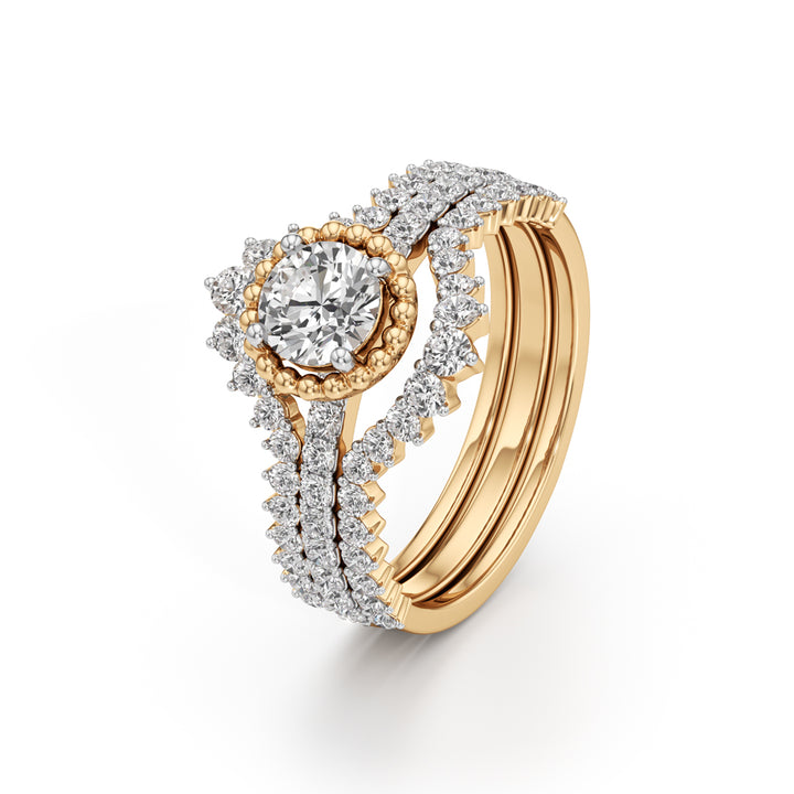 Starlight Crown Diamond Wedding Set