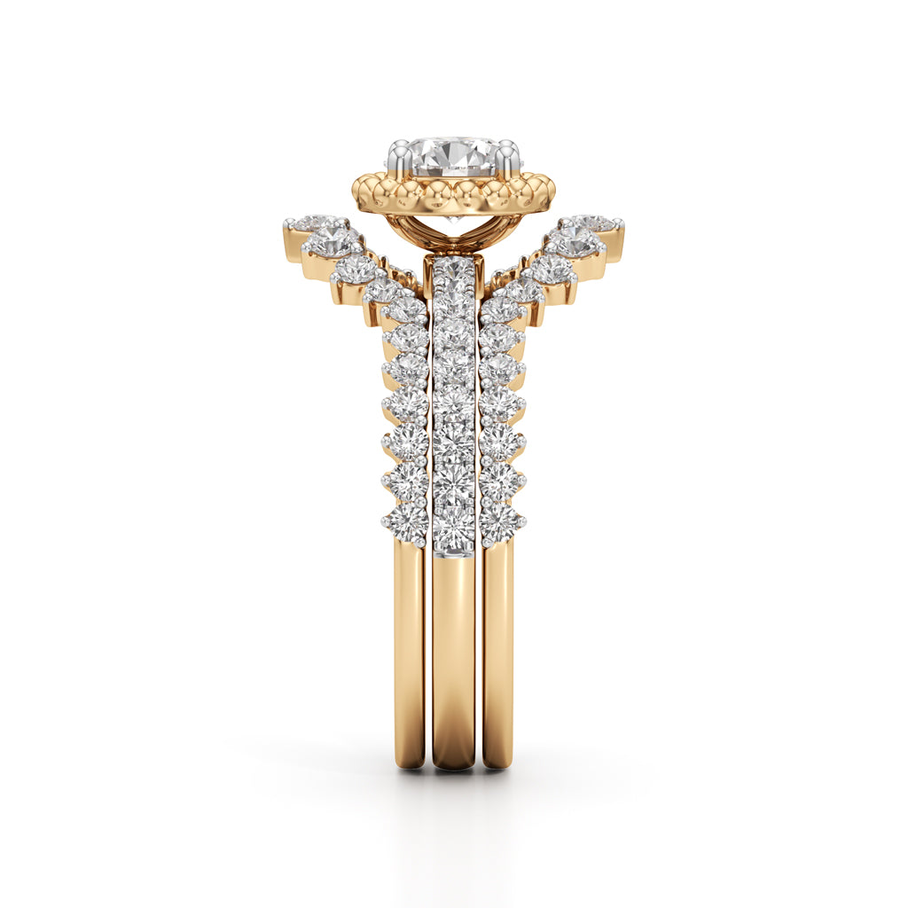 Starlight Crown Diamond Wedding Set