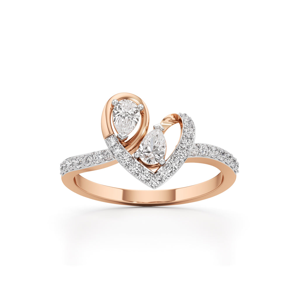 Lustre Pear and Whisper Ring