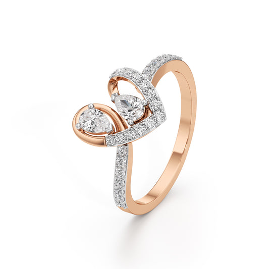 Lustre Pear and Whisper Ring