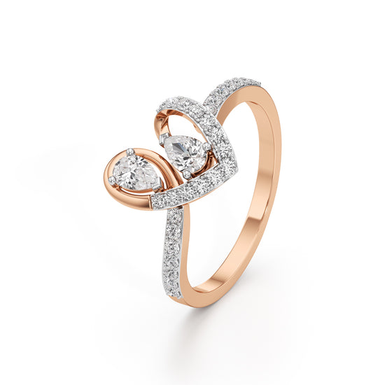 Lustre Pear and Whisper Ring