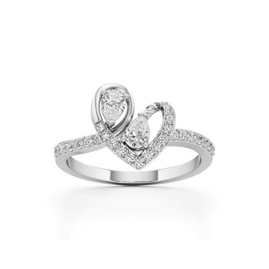 Lustre Pear and Whisper Ring