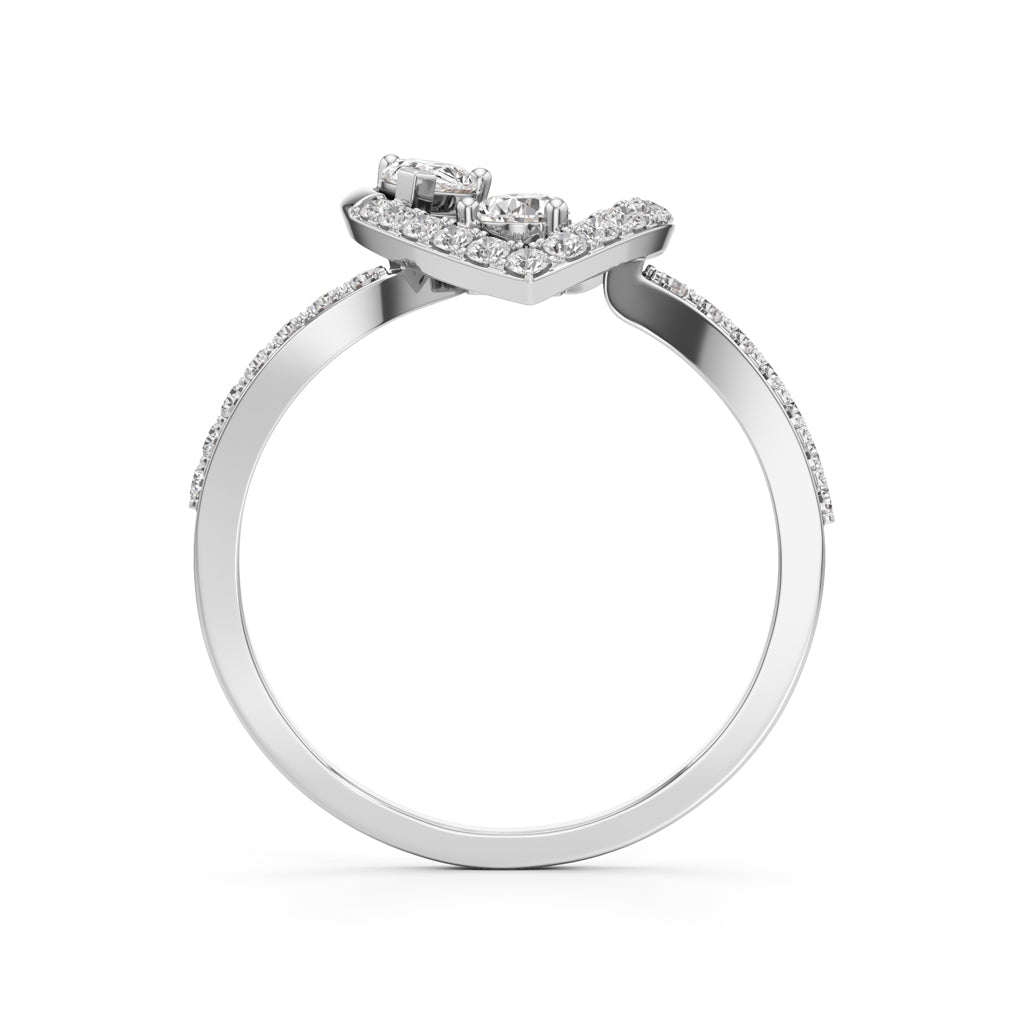 Lustre Pear and Whisper Ring