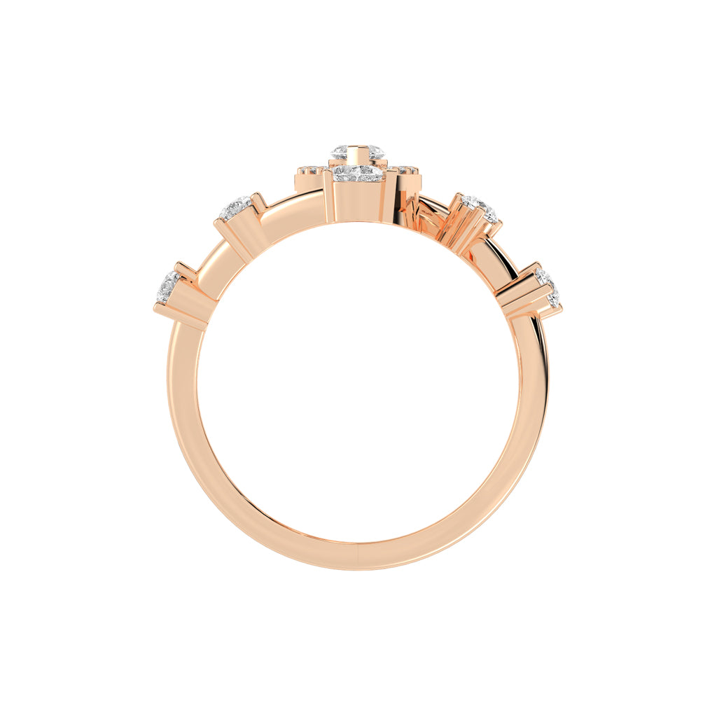 Twirlshine Marquise Spiral Gold Ring