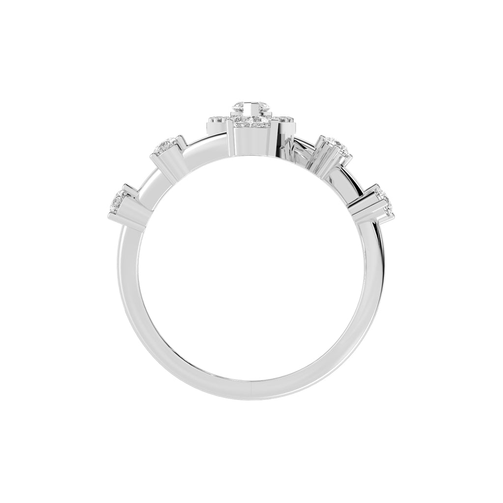 Twirlshine Marquise Spiral Gold Ring