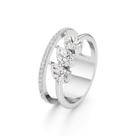 Tears of Light Statement Ring