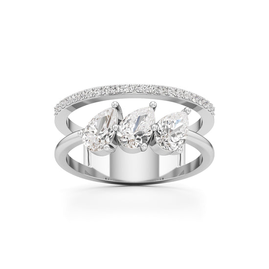 Tears of Light Statement Ring