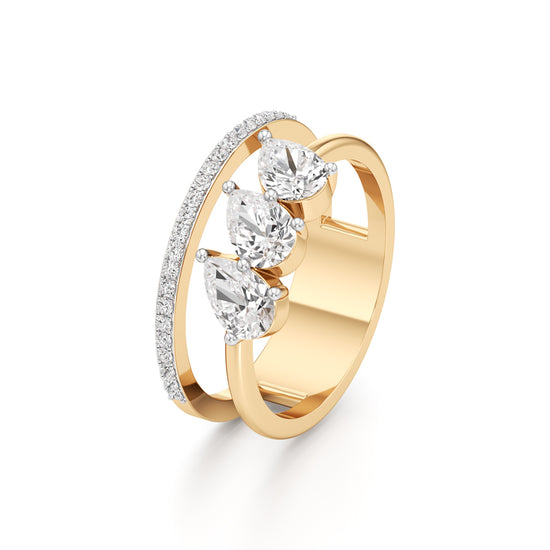 Tears of Light Statement Ring