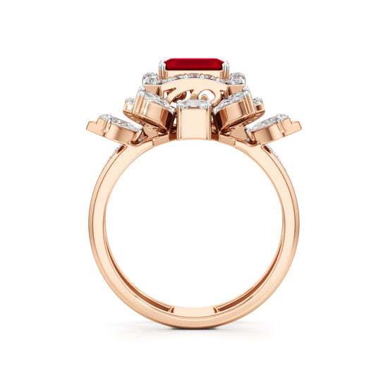 Crimson Bloom Luxe Ring
