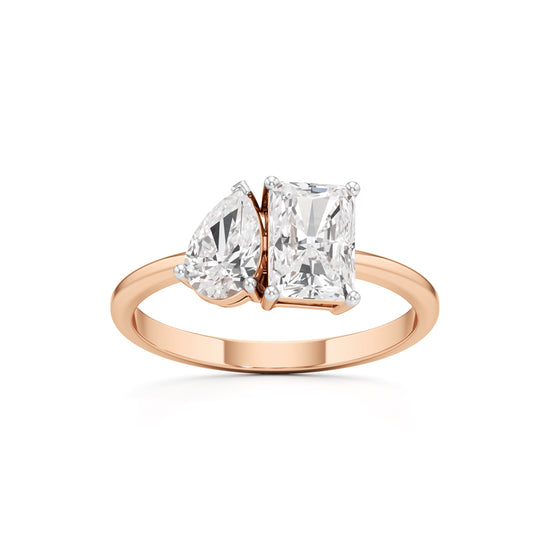 Duet Diamond Toi et Moi Ring