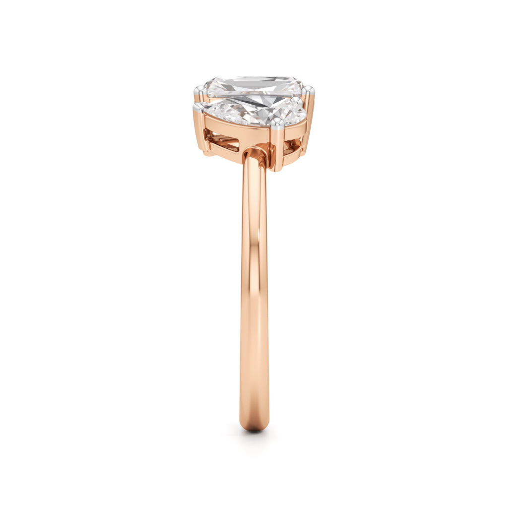 Duet Diamond Toi et Moi Ring