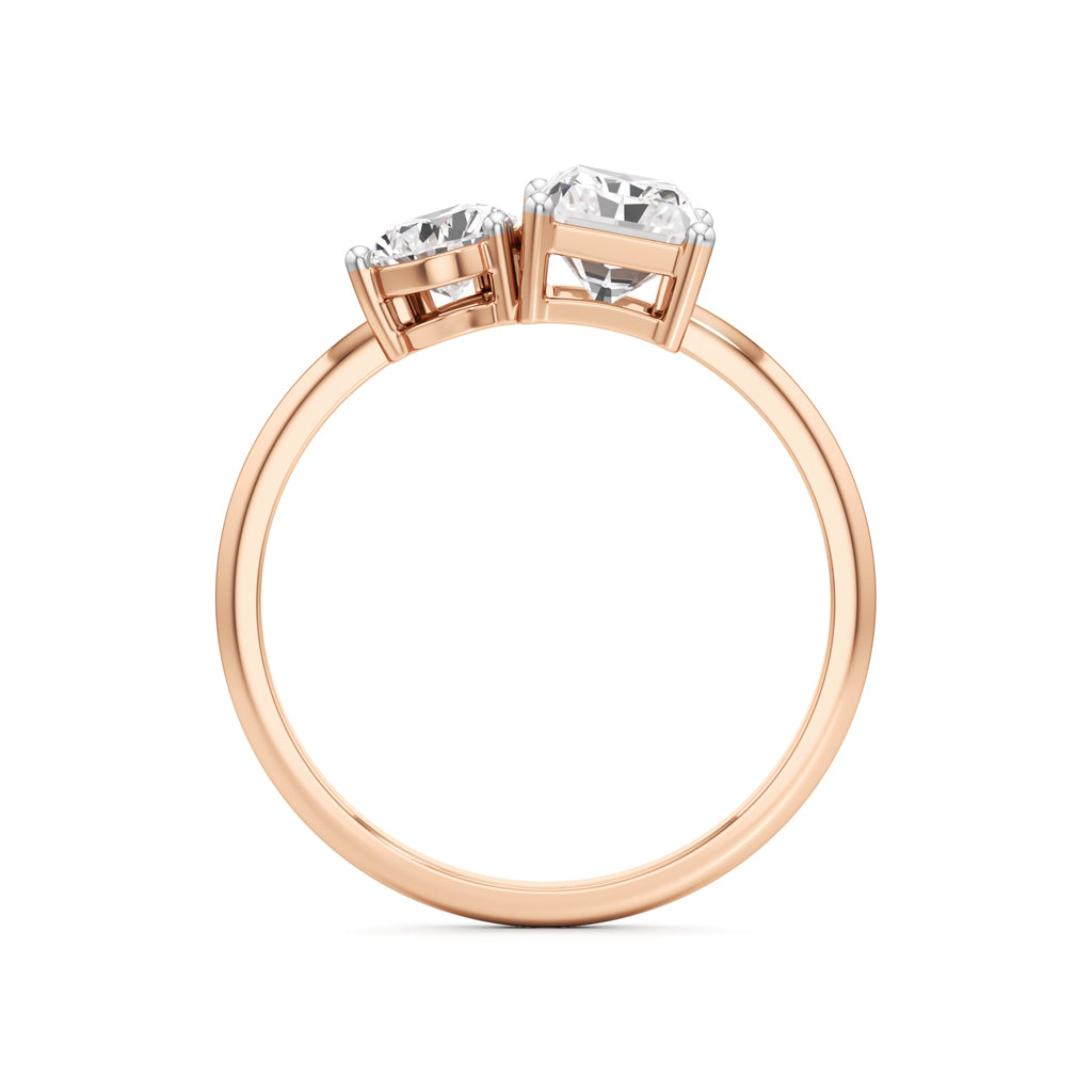 Duet Diamond Toi et Moi Ring