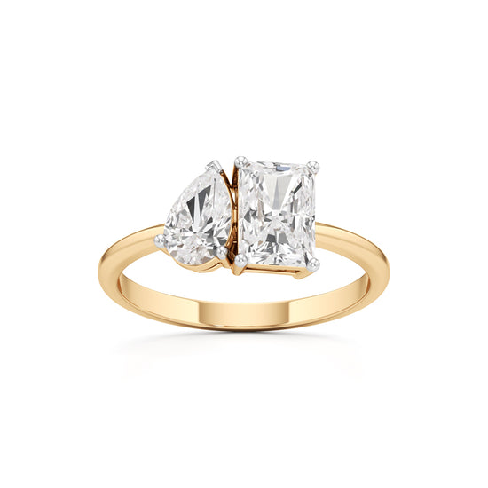 Duet Diamond Toi et Moi Ring