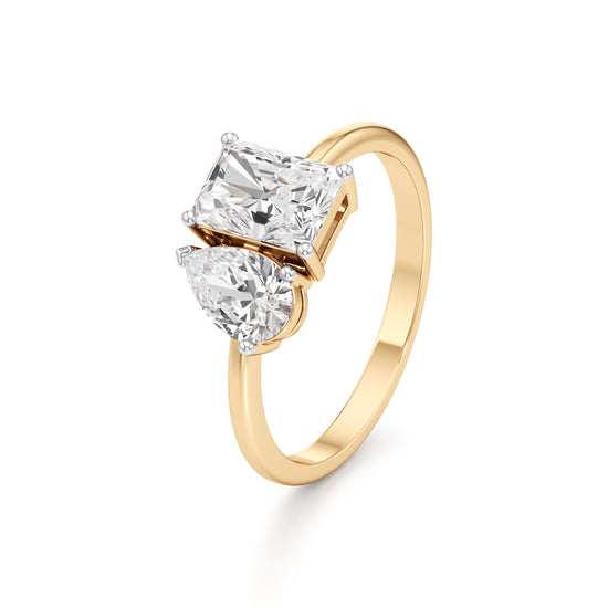 Duet Diamond Toi et Moi Ring