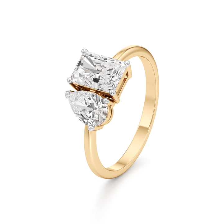 Duet Diamond Toi et Moi Ring