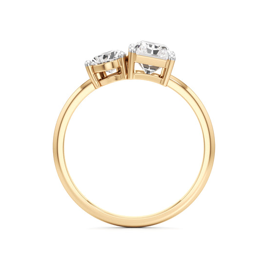 Duet Diamond Toi et Moi Ring