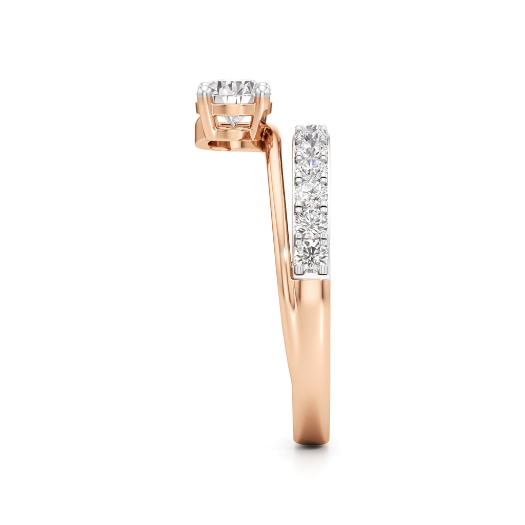Swirl Embrace Diamond Ring