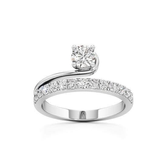 Swirl Embrace Diamond Ring