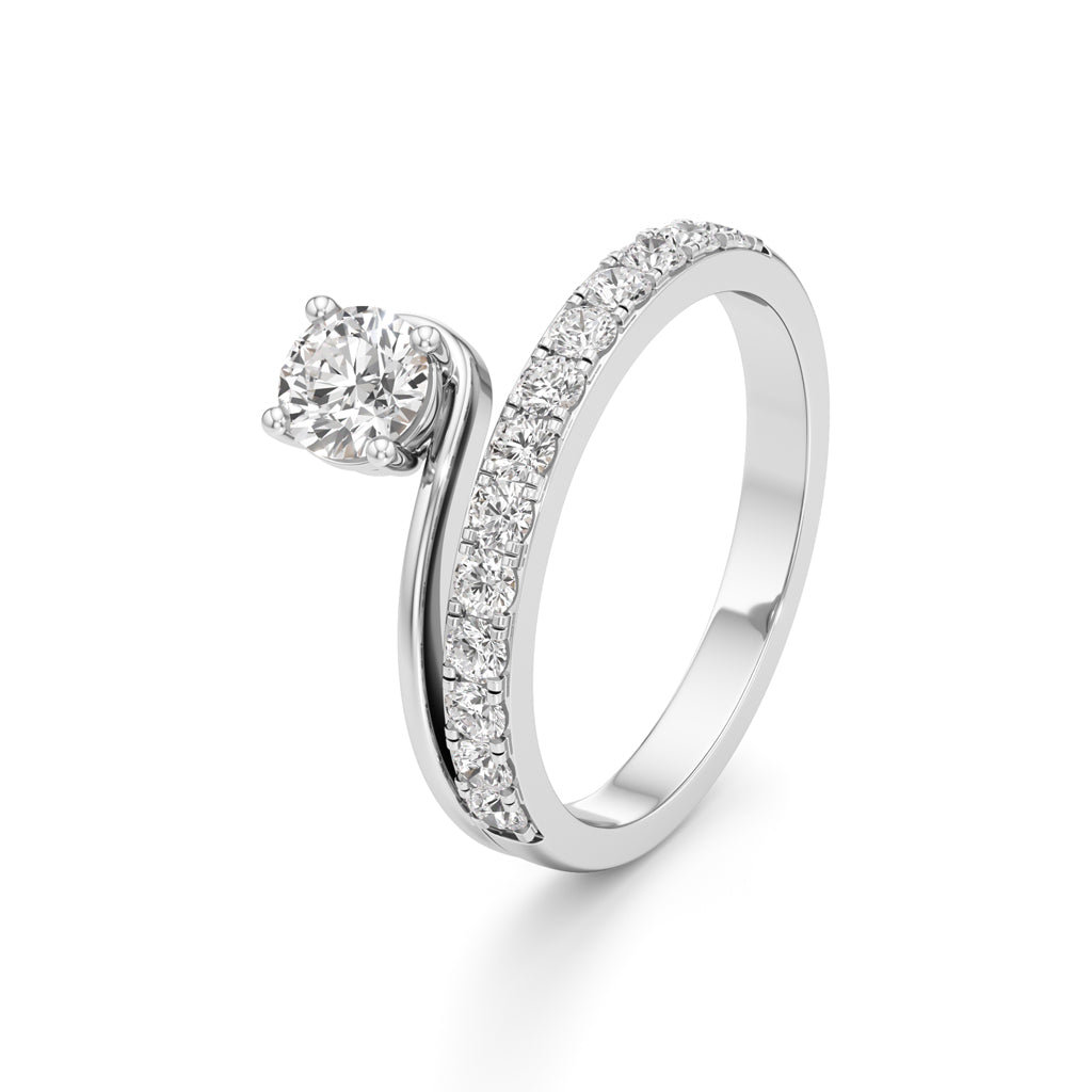 Swirl Embrace Diamond Ring
