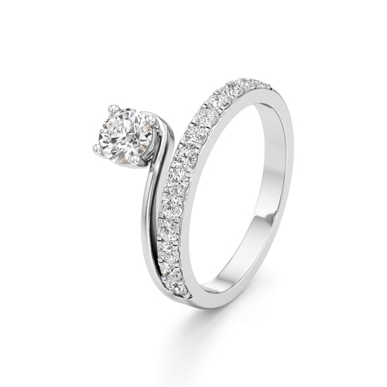 Swirl Embrace Diamond Ring