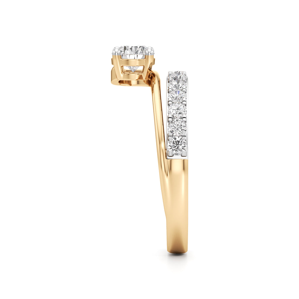 Swirl Embrace Diamond Ring