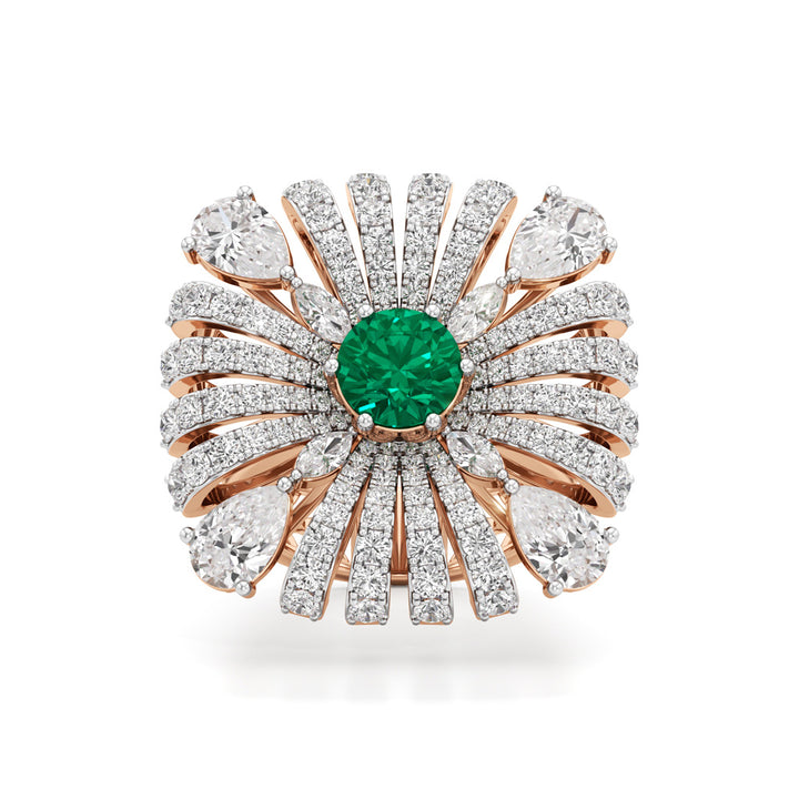 Grand Petal Diamond Ring