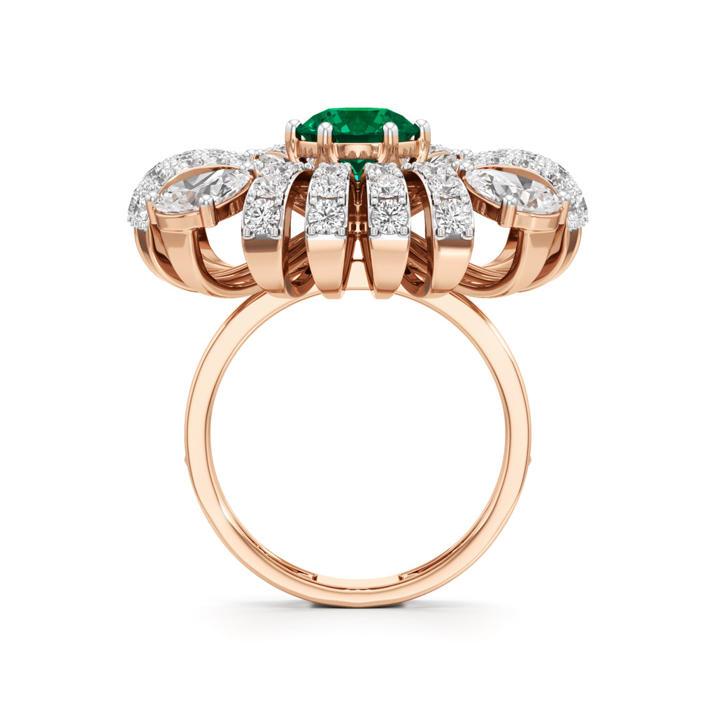 Grand Petal Diamond Ring