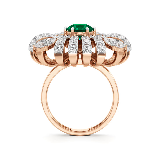 Grand Petal Diamond Ring