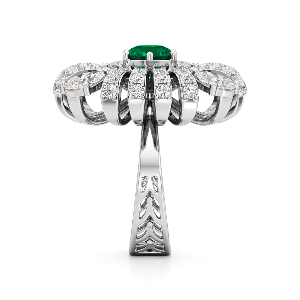 Grand Petal Diamond Ring
