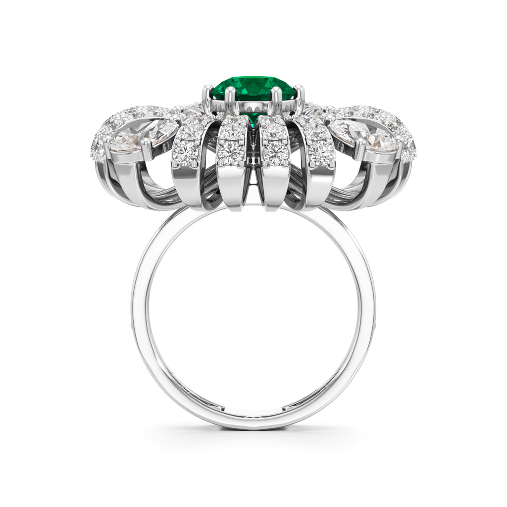Grand Petal Diamond Ring