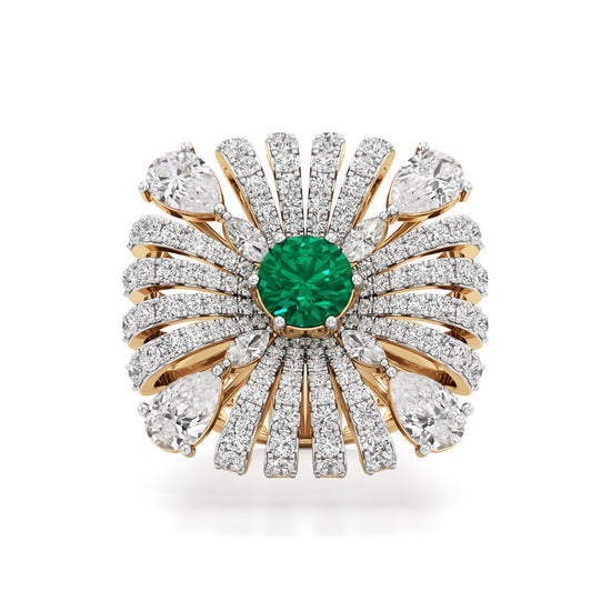 Grand Petal Diamond Ring