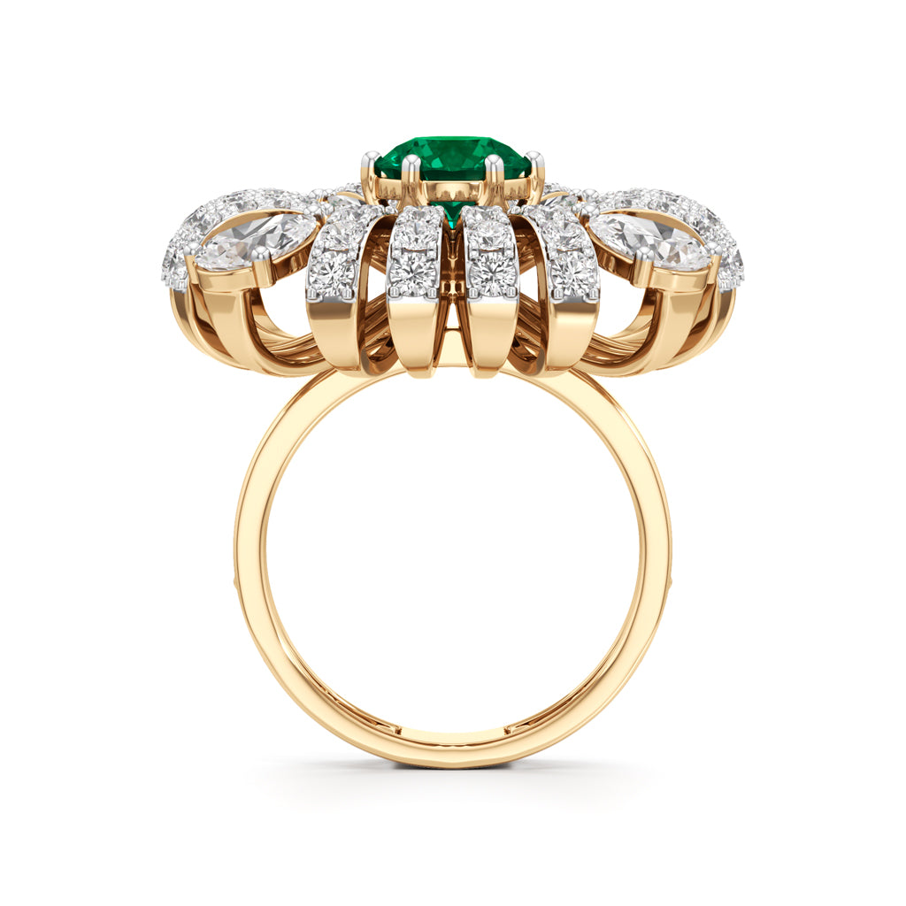 Grand Petal Diamond Ring