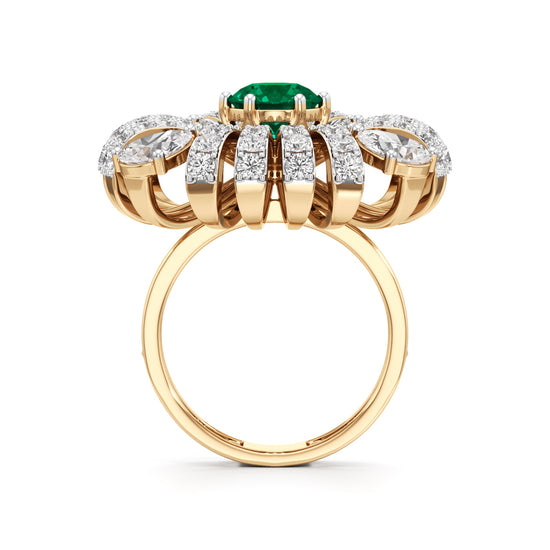 Grand Petal Diamond Ring