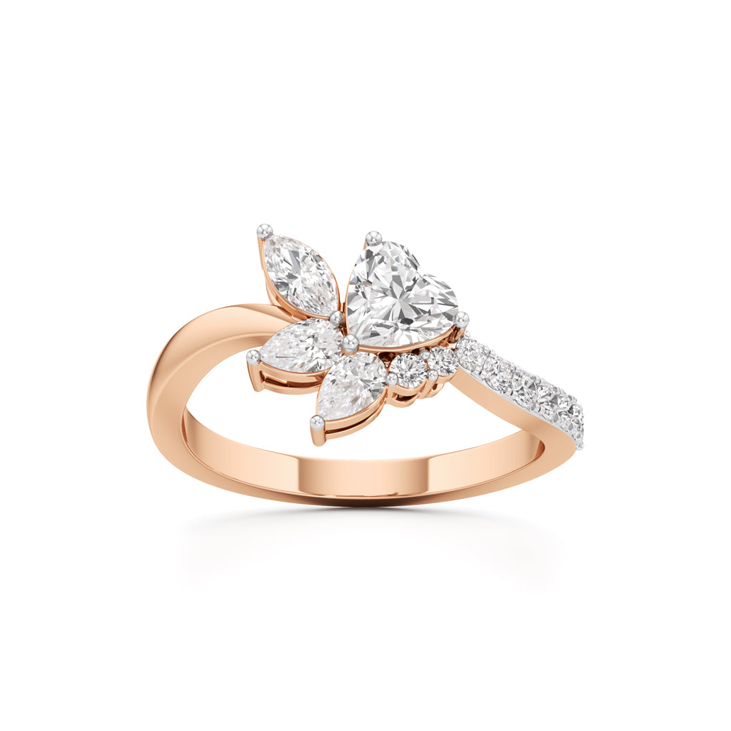Whimsical Bloom Diamond Accent Ring