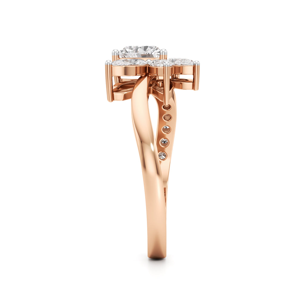 Whimsical Bloom Diamond Accent Ring