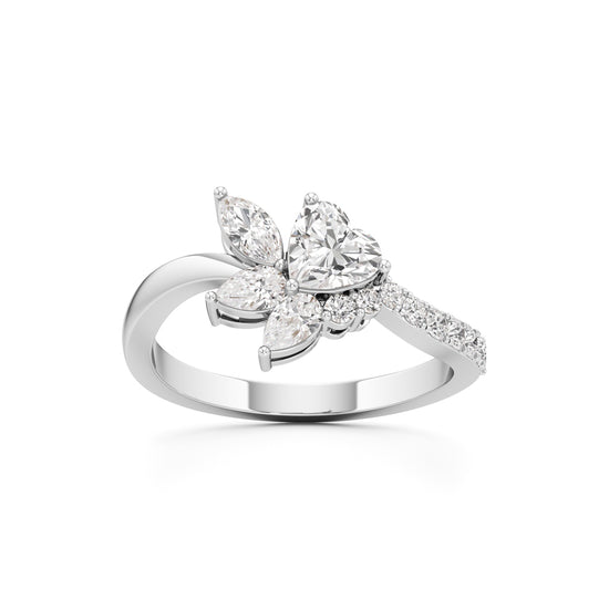 Whimsical Bloom Diamond Accent Ring
