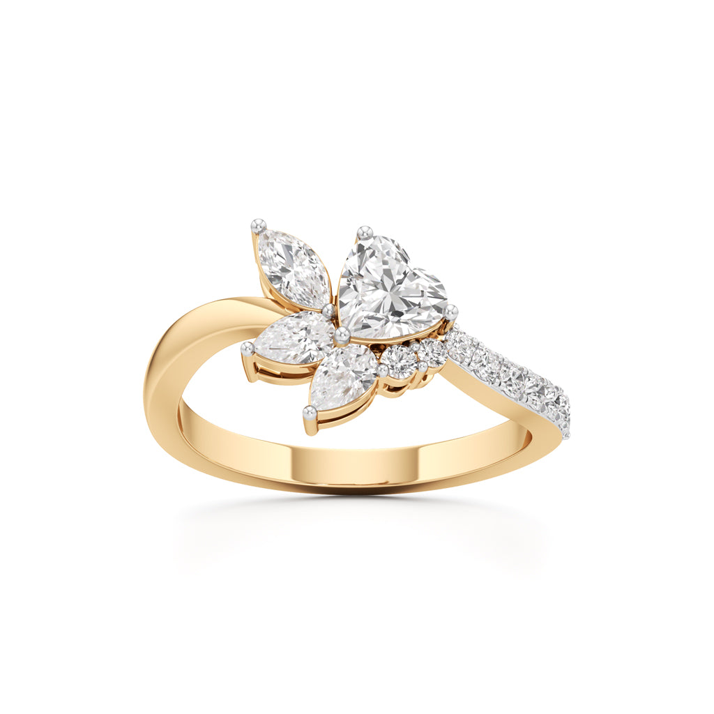 Whimsical Bloom Diamond Accent Ring