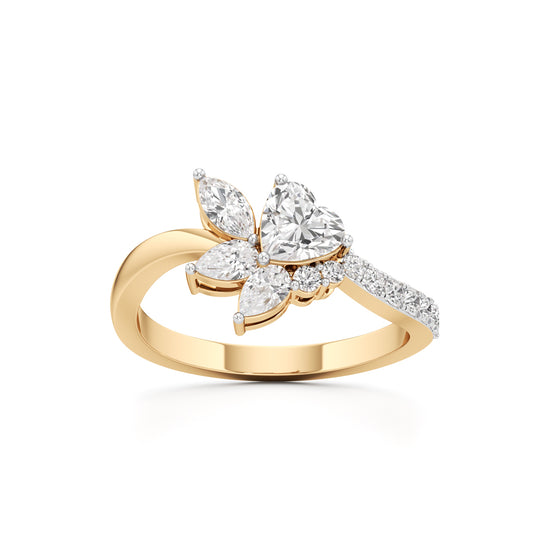 Whimsical Bloom Diamond Accent Ring